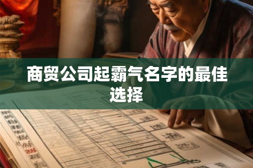 商贸公司起霸气名字的最佳选择