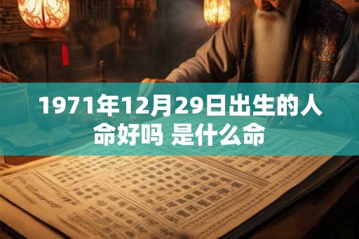 1971年12月29日出生的人命好吗 是什么命