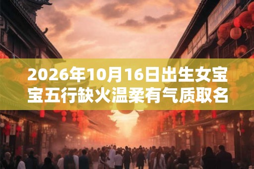 2026年10月16日出生女宝宝五行缺火温柔有气质取名精选