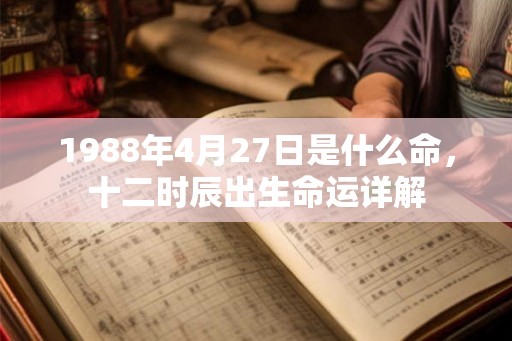 1988年4月27日是什么命，十二时辰出生命运详解