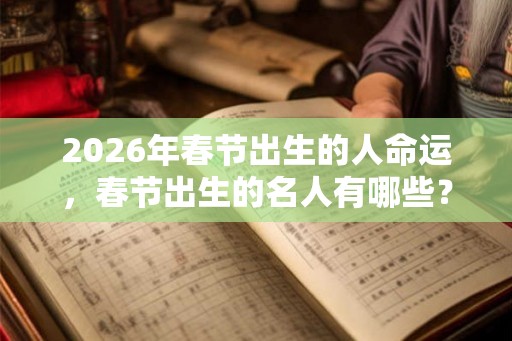 2026年春节出生的人命运，春节出生的名人有哪些？