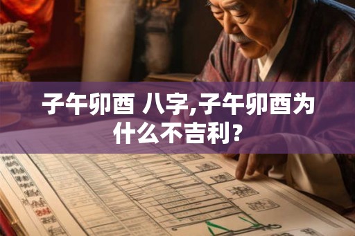 子午卯酉 八字,子午卯酉为什么不吉利？