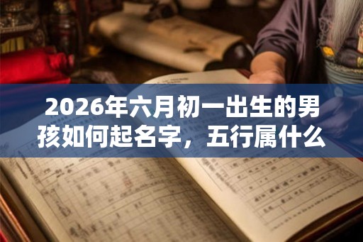 2026年六月初一出生的男孩如何起名字，五行属什么