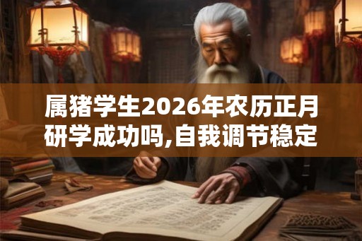 属猪学生2026年农历正月研学成功吗,自我调节稳定状态