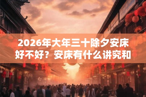 2026年大年三十除夕安床好不好？安床有什么讲究和忌讳？