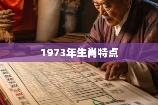 1973年生肖特点 1973年生肖特点
