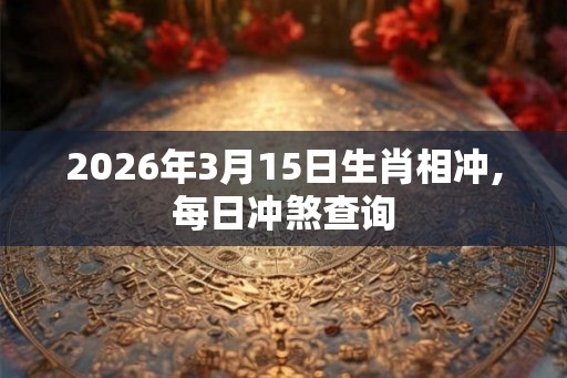2026年3月15日生肖相冲,每日冲煞查询