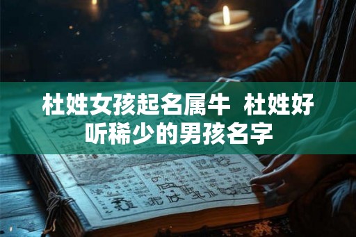 杜姓女孩起名属牛 杜姓好听稀少的男孩名字 杜姓女孩起名属牛 杜姓好听稀少的男孩名字