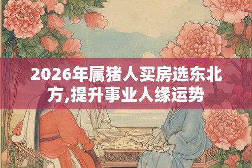 2026年属猪人买房选东北方,提升事业人缘运势