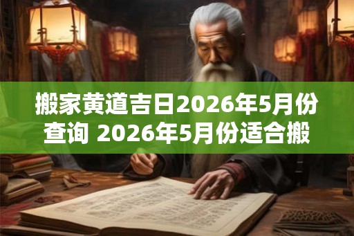 搬家黄道吉日2026年5月份查询 2026年5月份适合搬家的黄道吉日查询 搬家黄道吉日2026年5月份查询 2026年5月份适合搬家的黄道吉日查询
