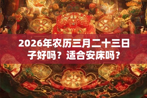 2026年农历三月二十三日子好吗？适合安床吗？