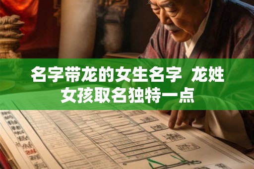名字带龙的女生名字  龙姓女孩取名独特一点