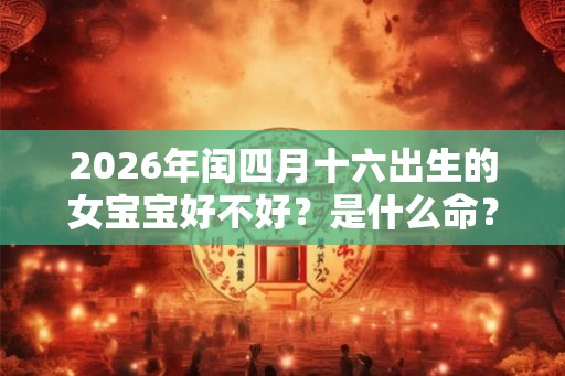 2026年闰四月十六出生的女宝宝好不好？是什么命？