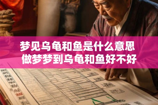 梦见乌龟和鱼是什么意思 做梦梦到乌龟和鱼好不好