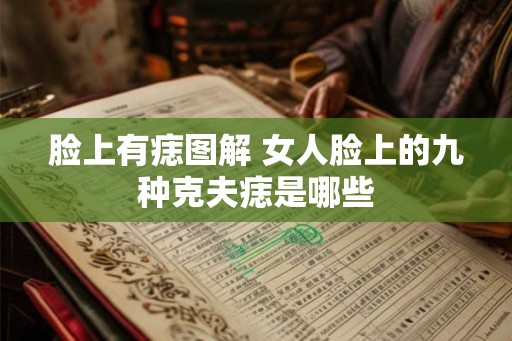 脸上有痣图解 女人脸上的九种克夫痣是哪些