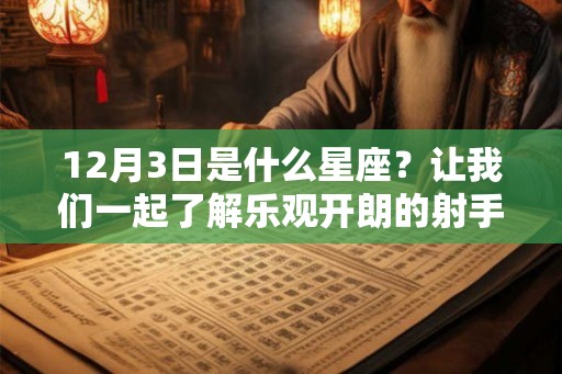 12月3日是什么星座？让我们一起了解乐观开朗的射手座吧！