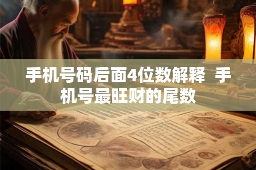 手机号码后面4位数解释  手机号最旺财的尾数
