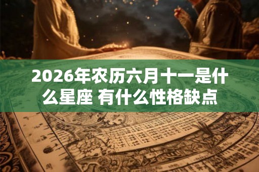 2026年农历六月十一是什么星座 有什么性格缺点 2026年农历六月十一是什么星座 有什么性格缺点