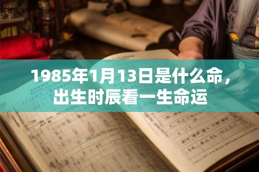 1985年1月13日是什么命，出生时辰看一生命运