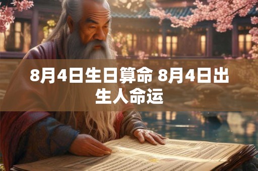 8月4日生日算命 8月4日出生人命运