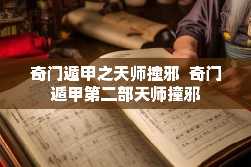 奇门遁甲之天师撞邪  奇门遁甲第二部天师撞邪