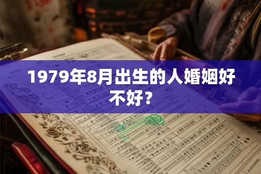 1979年8月出生的人婚姻好不好？