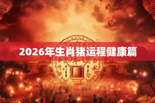 2026年生肖猪运程健康篇