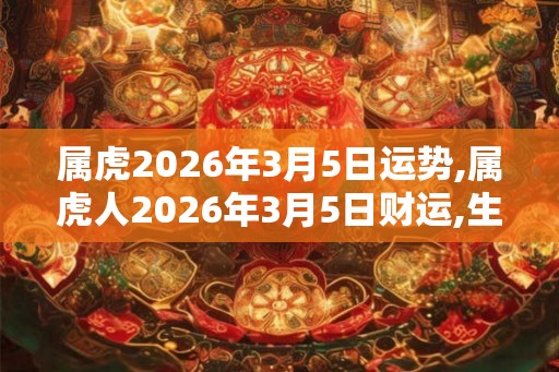 属虎2026年3月5日运势,属虎人2026年3月5日财运,生肖虎2026年3月5日运势