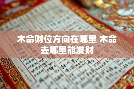 木命财位方向在哪里 木命去哪里能发财 木命财位方向在哪里 木命去哪里能发财