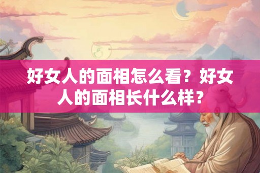好女人的面相怎么看？好女人的面相长什么样？