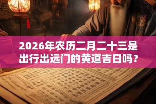 2026年农历二月二十三是出行出远门的黄道吉日吗？