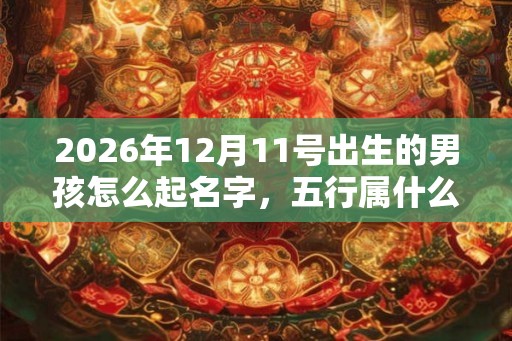 2026年12月11号出生的男孩怎么起名字，五行属什么
