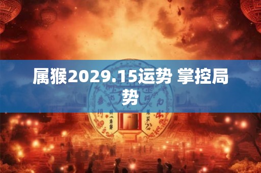 属猴2029.15运势 掌控局势