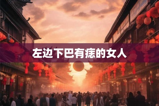左边下巴有痣的女人