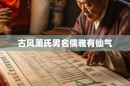 古风萧氏男名儒雅有仙气 古风萧氏男名儒雅有仙气