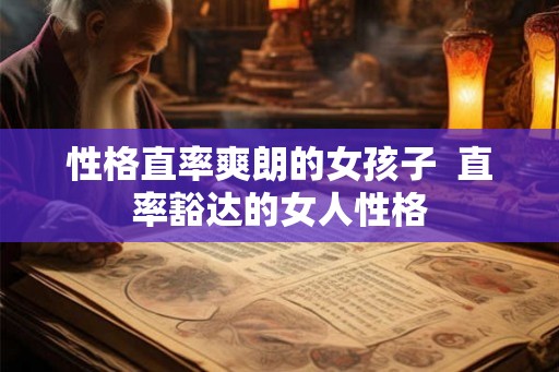 性格直率爽朗的女孩子  直率豁达的女人性格