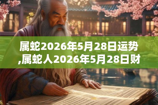属蛇2026年5月28日运势,属蛇人2026年5月28日财运,生肖蛇2026年5月28日运势 属蛇2026年5月28日运势,属蛇人2026年5月28日财运,生肖蛇2026年5月28日运势