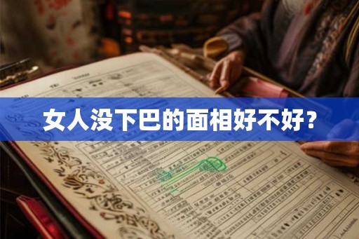 女人没下巴的面相好不好？
