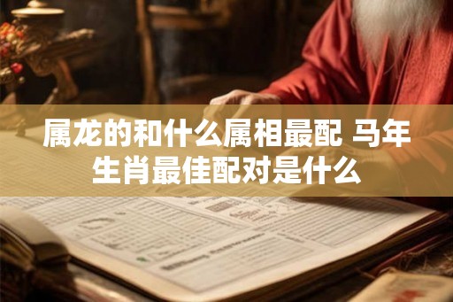 属龙的和什么属相最配 马年生肖最佳配对是什么