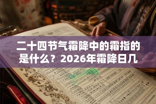 二十四节气霜降中的霜指的是什么?2026年霜降日几点几分是霜降时辰? 二十四节气霜降中的霜指的是什么?2026年霜降日几点几分是霜降时辰?