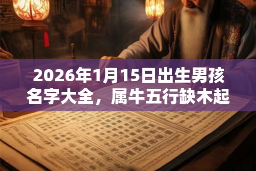 2026年1月15日出生男孩名字大全，属牛五行缺木起名
