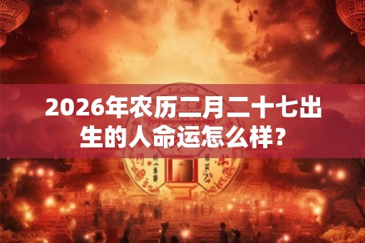 2026年农历二月二十七出生的人命运怎么样? 2026年农历二月二十七出生的人命运怎么样?