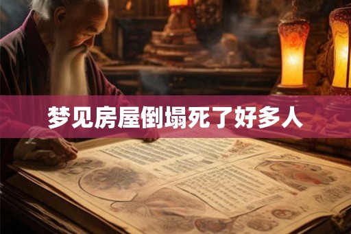梦见房屋倒塌死了好多人