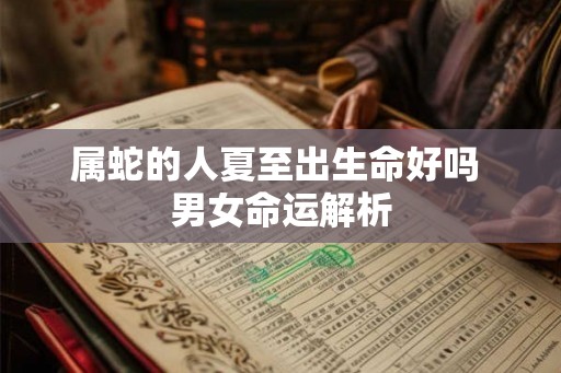 属蛇的人夏至出生命好吗 男女命运解析 属蛇的人夏至出生命好吗 男女命运解析
