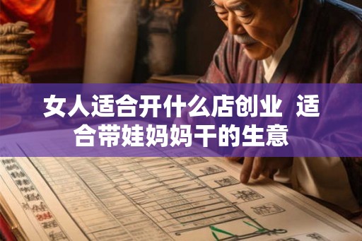 女人适合开什么店创业  适合带娃妈妈干的生意