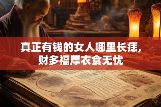 真正有钱的女人哪里长痣,财多福厚衣食无忧