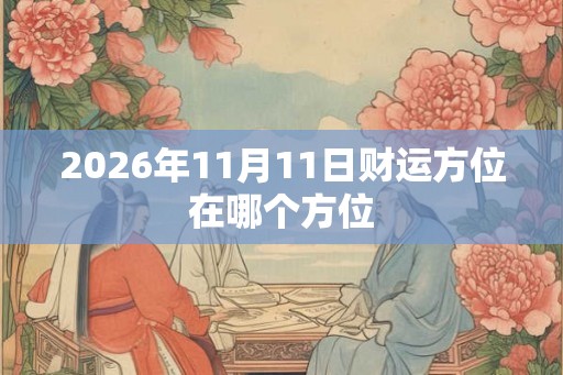 2026年11月11日财运方位在哪个方位