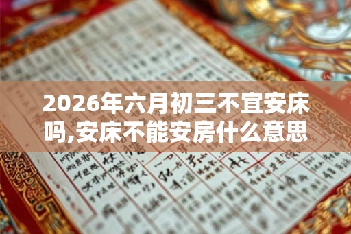 2026年六月初三不宜安床吗,安床不能安房什么意思