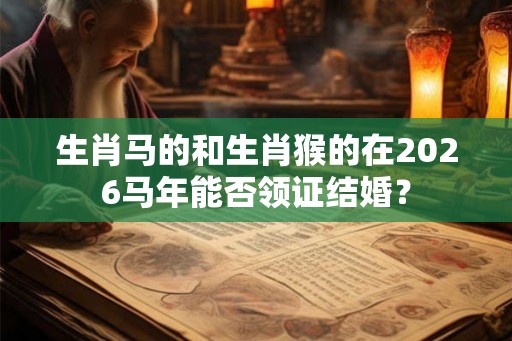 生肖马的和生肖猴的在2026马年能否领证结婚？