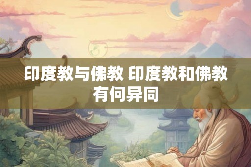 印度教与佛教 印度教和佛教有何异同